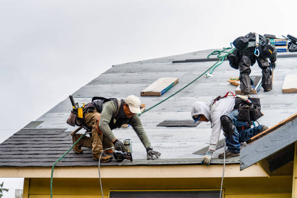 Professional Gutter Installation technician working in Wheeler, IN